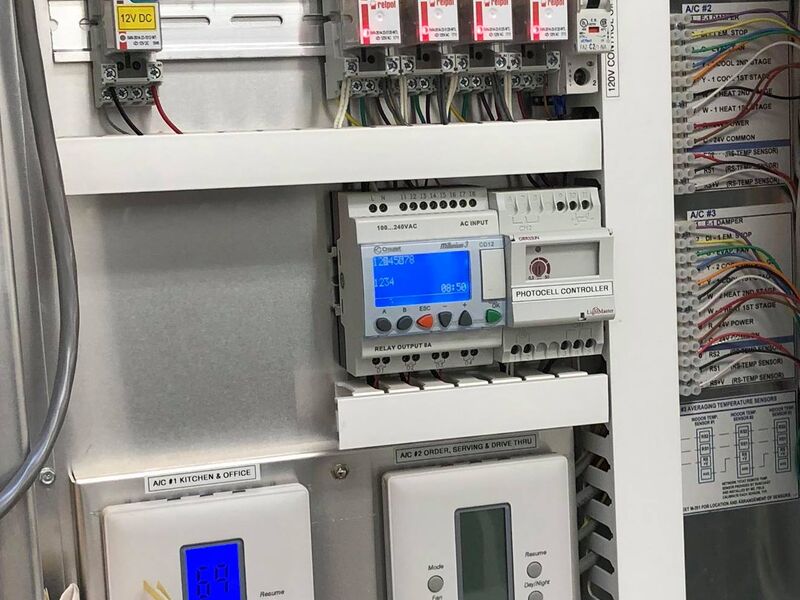 Automated HVAC control panel wiring